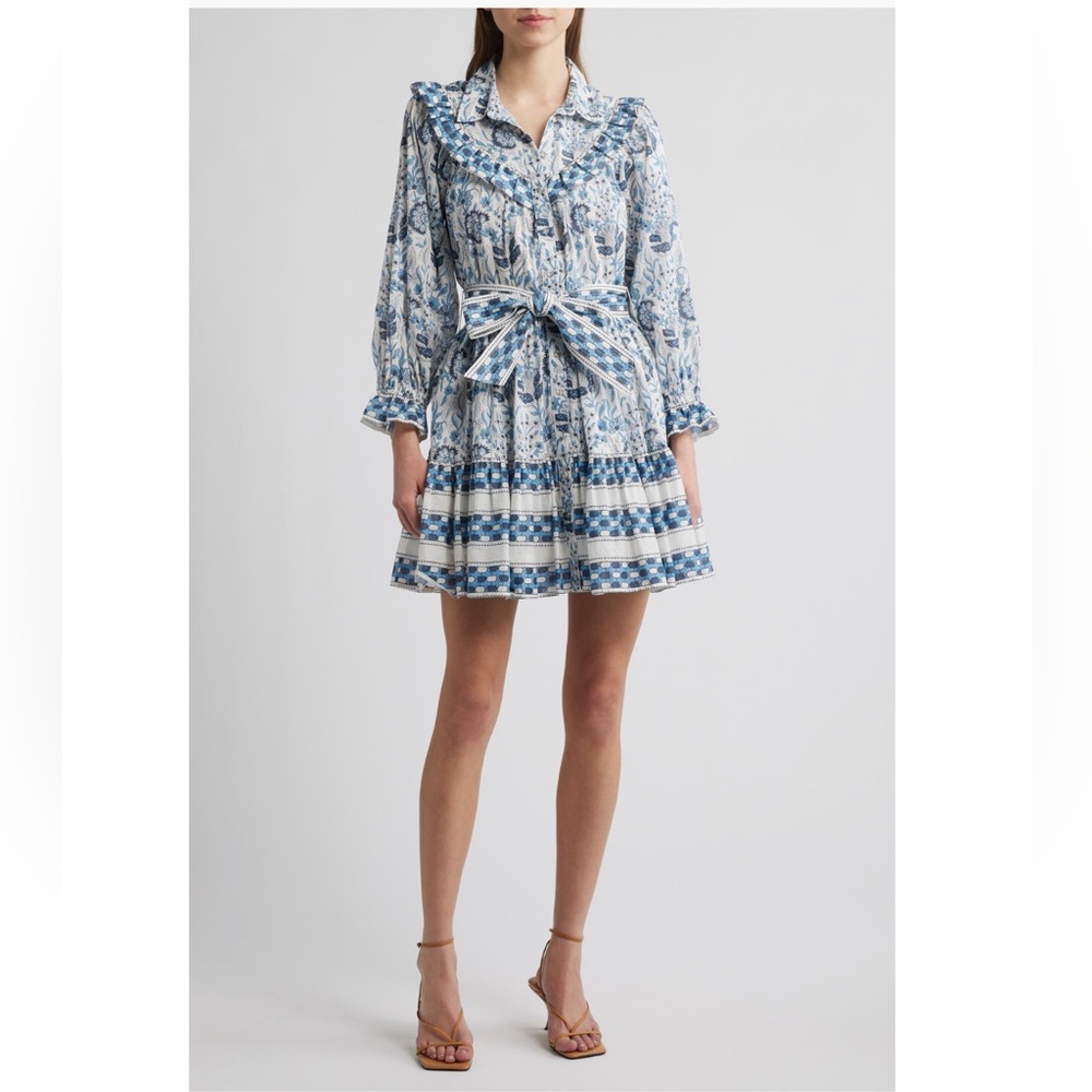 Cleobella Lotte Long Sleeve Mini Shirtdress